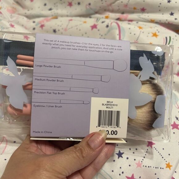 NWT Belk 4-Piece Makeup Brush Set with Clear Pouch - Picture 14 of 14